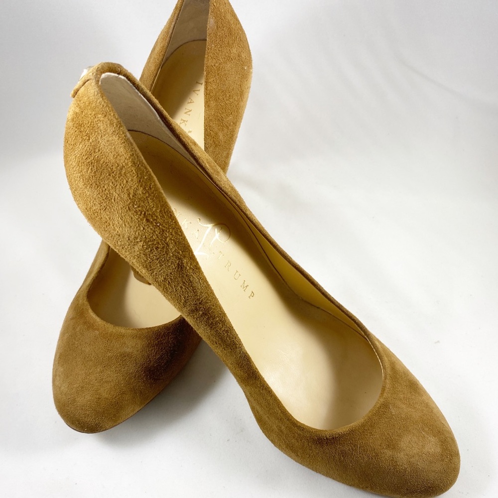 Ivanka Trump Suede Pumps-Tan-Size 5.5